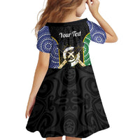 Personalised South Sea Islanders National Recognition Day Family Matching Off Shoulder Maxi Dress and Hawaiian Shirt Australia Aboriginal Vanuatu Pig Tusk LT14 - Polynesian Pride
