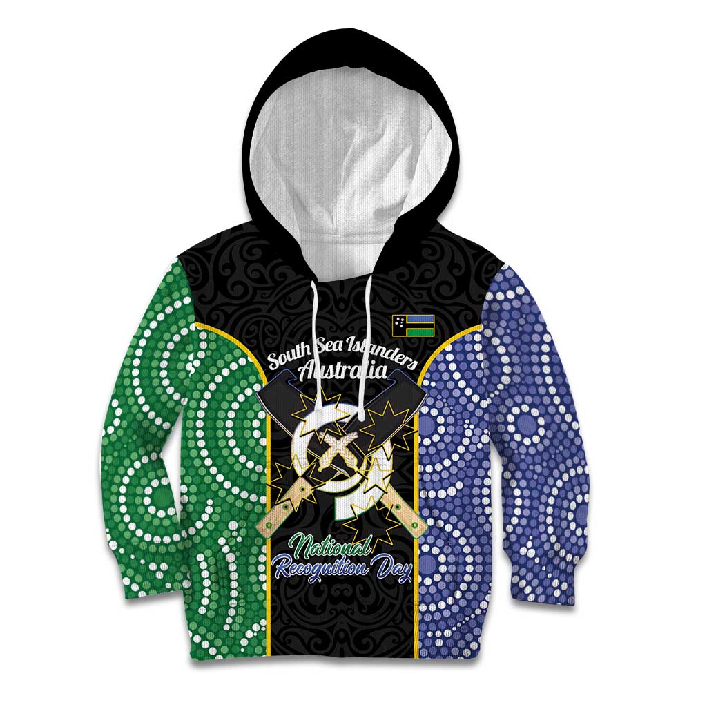 Personalised South Sea Islanders National Recognition Day Kid Hoodie Australia Aboriginal Vanuatu Pig Tusk