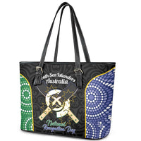 Personalised South Sea Islanders National Recognition Day Leather Tote Bag Australia Aboriginal Vanuatu Pig Tusk