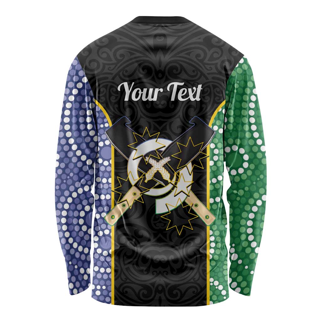 Personalised South Sea Islanders National Recognition Day Long Sleeve Shirt Australia Aboriginal Vanuatu Pig Tusk