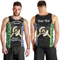 Personalised South Sea Islanders National Recognition Day Men Tank Top Australia Aboriginal Vanuatu Pig Tusk