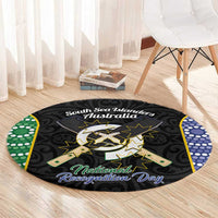 Personalised South Sea Islanders National Recognition Day Round Carpet Australia Aboriginal Vanuatu Pig Tusk