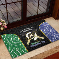 Personalised South Sea Islanders National Recognition Day Rubber Doormat Australia Aboriginal Vanuatu Pig Tusk