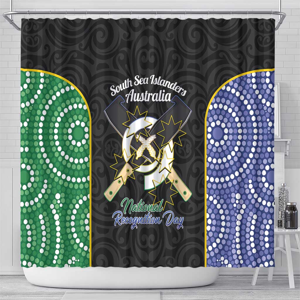 Personalised South Sea Islanders National Recognition Day Shower Curtain Australia Aboriginal Vanuatu Pig Tusk