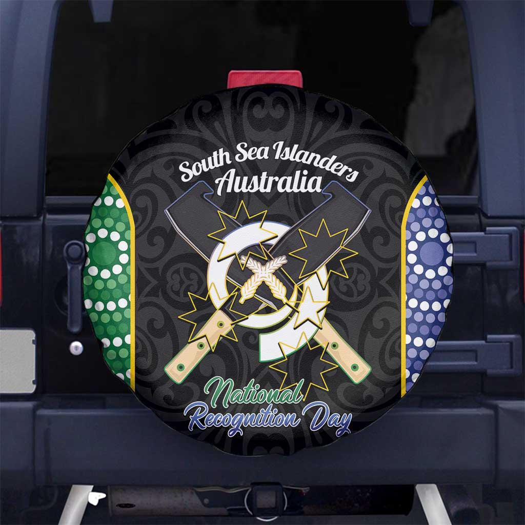 Personalised South Sea Islanders National Recognition Day Spare Tire Cover Australia Aboriginal Vanuatu Pig Tusk