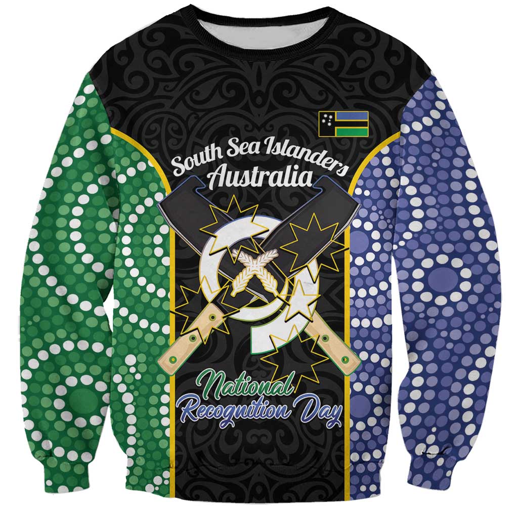 Personalised South Sea Islanders National Recognition Day Sweatshirt Australia Aboriginal Vanuatu Pig Tusk