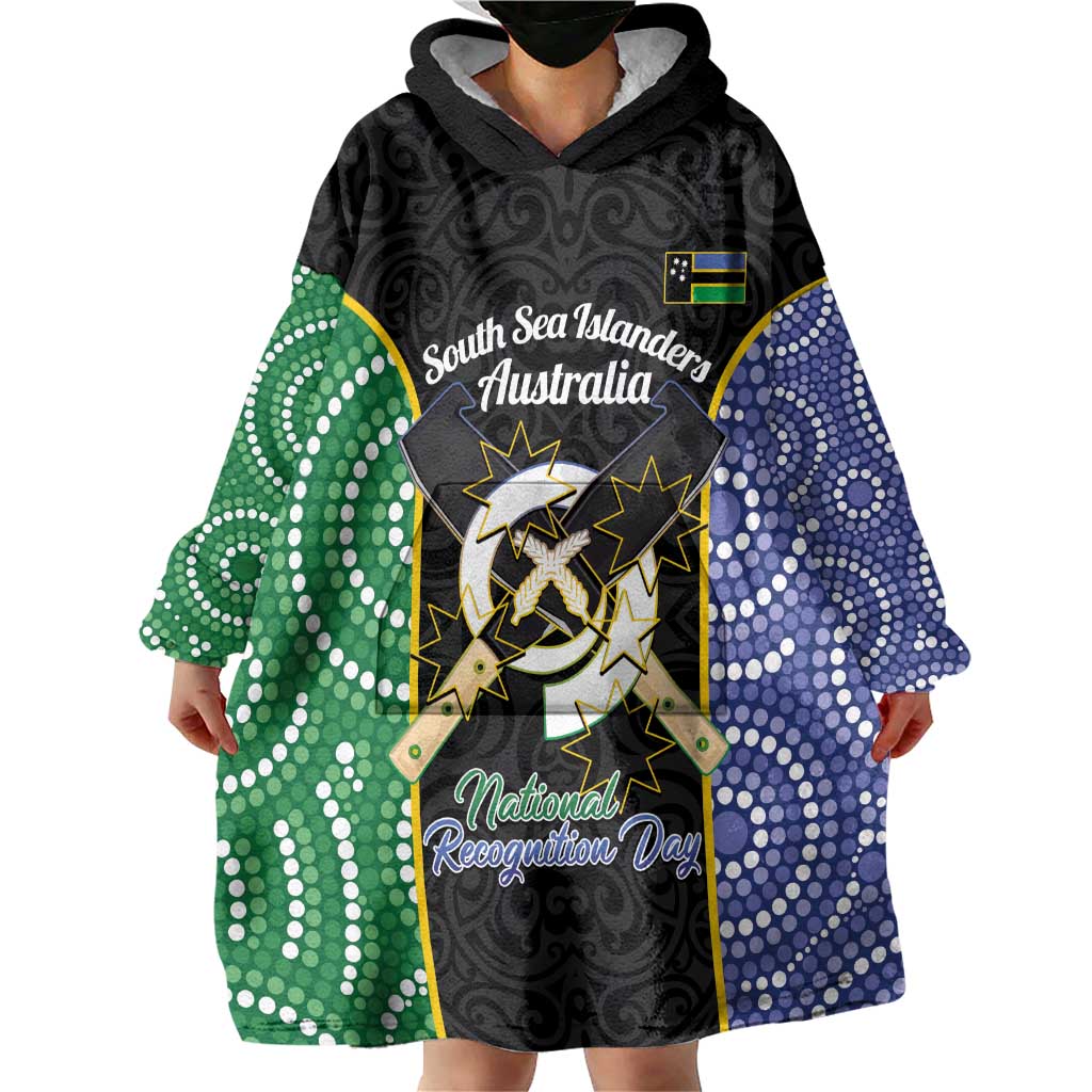 Personalised South Sea Islanders National Recognition Day Wearable Blanket Hoodie Australia Aboriginal Vanuatu Pig Tusk