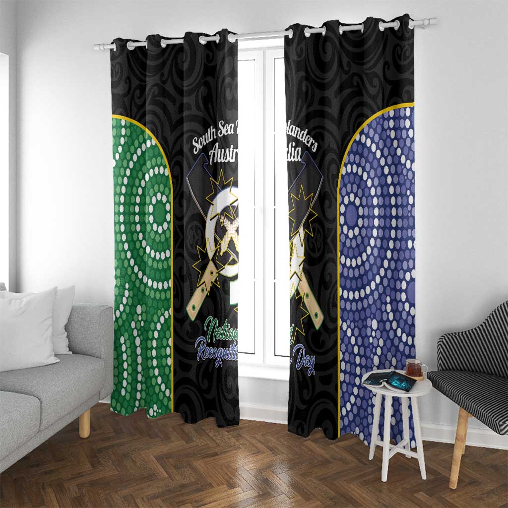 Personalised South Sea Islanders National Recognition Day Window Curtain Australia Aboriginal Vanuatu Pig Tusk