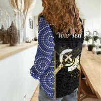 Personalised South Sea Islanders National Recognition Day Women Casual Shirt Australia Aboriginal Vanuatu Pig Tusk