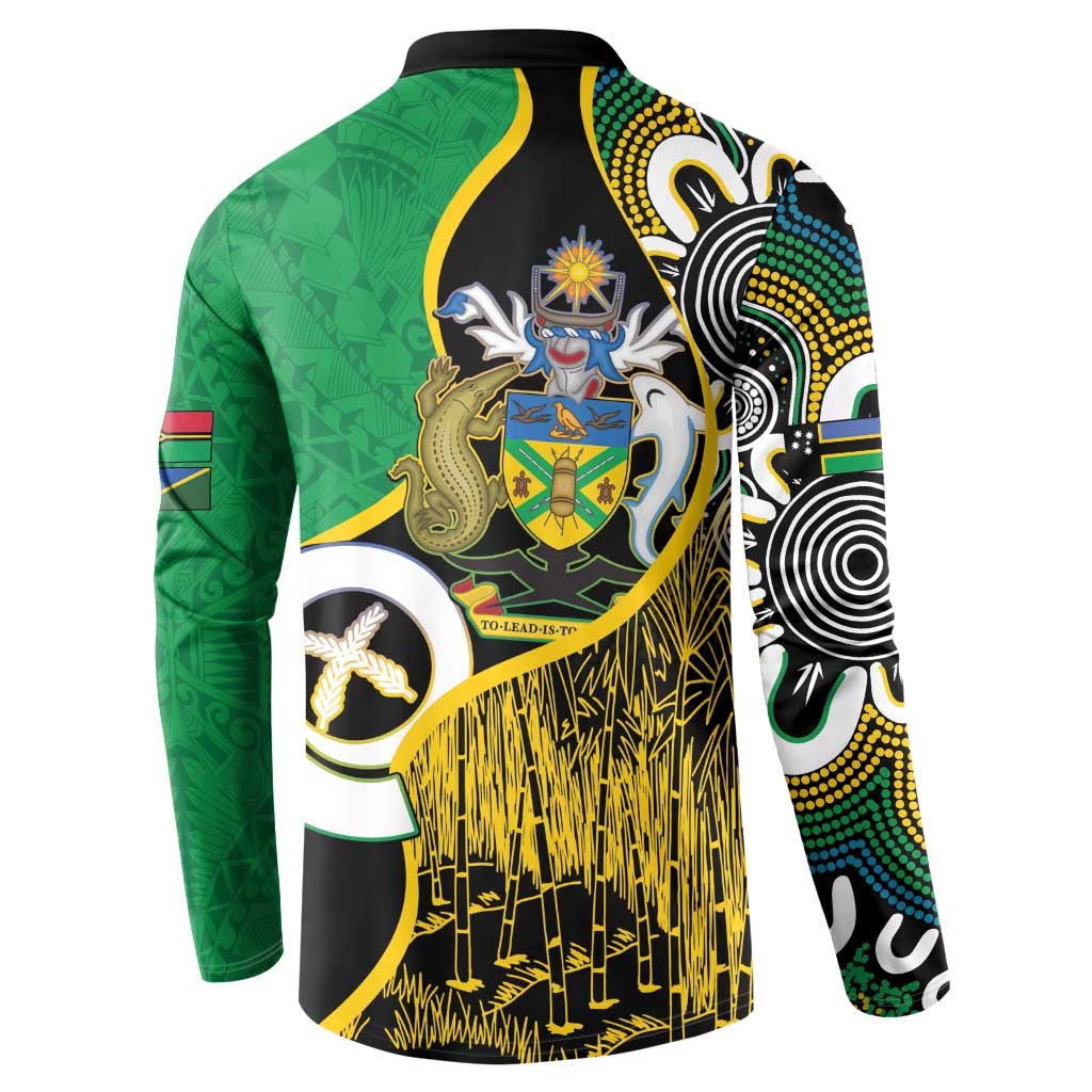 Australian South Sea Islanders National Recognition Day Button Sweatshirt Solomon Islands And Vanuatu Culture