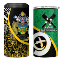 Australian South Sea Islanders National Recognition Day 4 in 1 Can Cooler Tumbler Solomon Islands And Vanuatu Culture