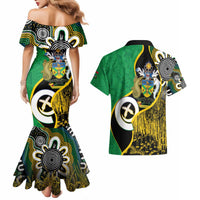 Australian South Sea Islanders National Recognition Day Couples Matching Mermaid Dress and Hawaiian Shirt Solomon Islands And Vanuatu Culture LT14 - Polynesian Pride
