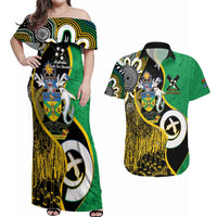 Australian South Sea Islanders National Recognition Day Couples Matching Off Shoulder Maxi Dress and Hawaiian Shirt Solomon Islands And Vanuatu Culture LT14 Black - Polynesian Pride