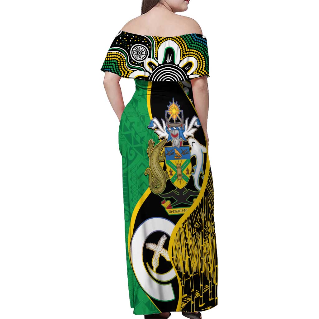Australian South Sea Islanders National Recognition Day Family Matching Off Shoulder Maxi Dress and Hawaiian Shirt Solomon Islands And Vanuatu Culture LT14 - Polynesian Pride