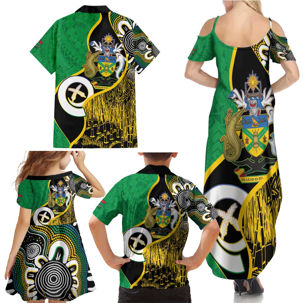 Australian South Sea Islanders National Recognition Day Family Matching Summer Maxi Dress and Hawaiian Shirt Solomon Islands And Vanuatu Culture LT14 - Polynesian Pride