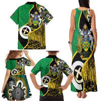 Australian South Sea Islanders National Recognition Day Family Matching Tank Maxi Dress and Hawaiian Shirt Solomon Islands And Vanuatu Culture