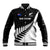 Personalised New Zealand Silver Fern Rugby Baseball Jacket All Black Go Champions Maori Pattern LT14