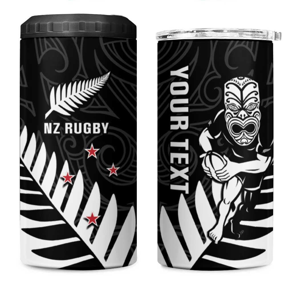 New Zealand Silver Fern Rugby 4 in 1 Can Cooler Tumbler All Black Go Champions Maori Pattern LT14