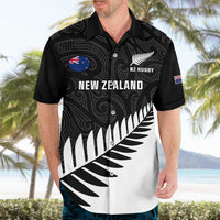 Personalised New Zealand Silver Fern Rugby Hawaiian Shirt All Black Go Champions Maori Pattern LT14