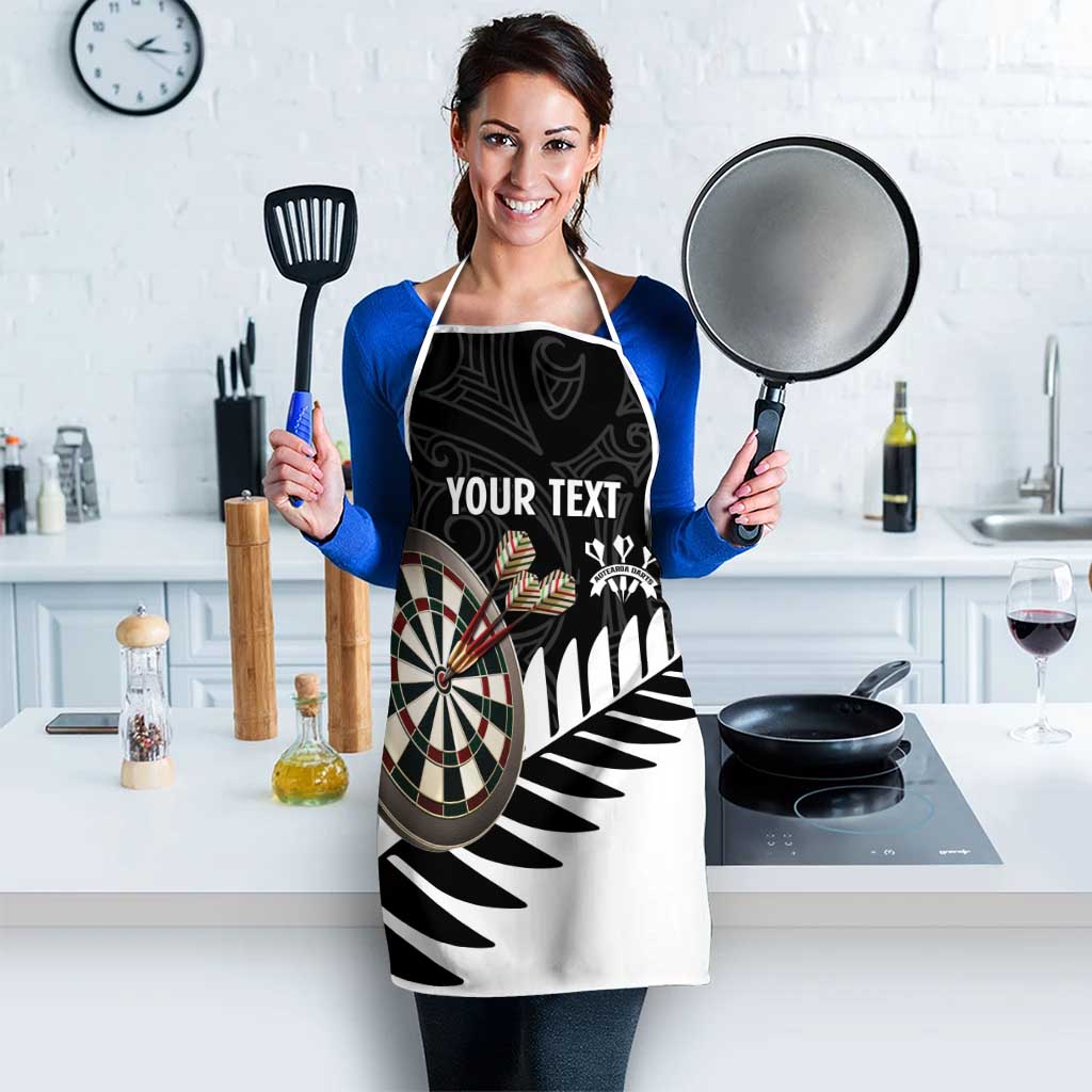 Personalised New Zealand Darts Apron Silver Fern Aotearoa Maori Pattern - Polynesian Pride
