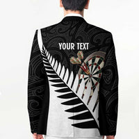 Personalised New Zealand Darts Blazer Silver Fern Aotearoa Maori Pattern - Polynesian Pride
