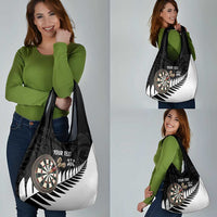 Personalised New Zealand Darts Grocery Bag Silver Fern Aotearoa Maori Pattern - Polynesian Pride