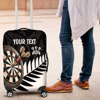 Personalised New Zealand Darts Luggage Cover Silver Fern Aotearoa Maori Pattern - Polynesian Pride