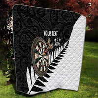 Personalised New Zealand Darts Quilt Silver Fern Aotearoa Maori Pattern - Polynesian Pride