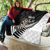 Personalised New Zealand Darts Quilt Silver Fern Aotearoa Maori Pattern - Polynesian Pride