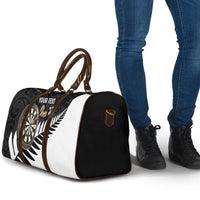 Personalised New Zealand Darts Travel Bag Silver Fern Aotearoa Maori Pattern - Polynesian Pride