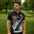 Personalised New Zealand Darts Zipper Polo Shirt Silver Fern Aotearoa Maori Pattern - Polynesian Pride