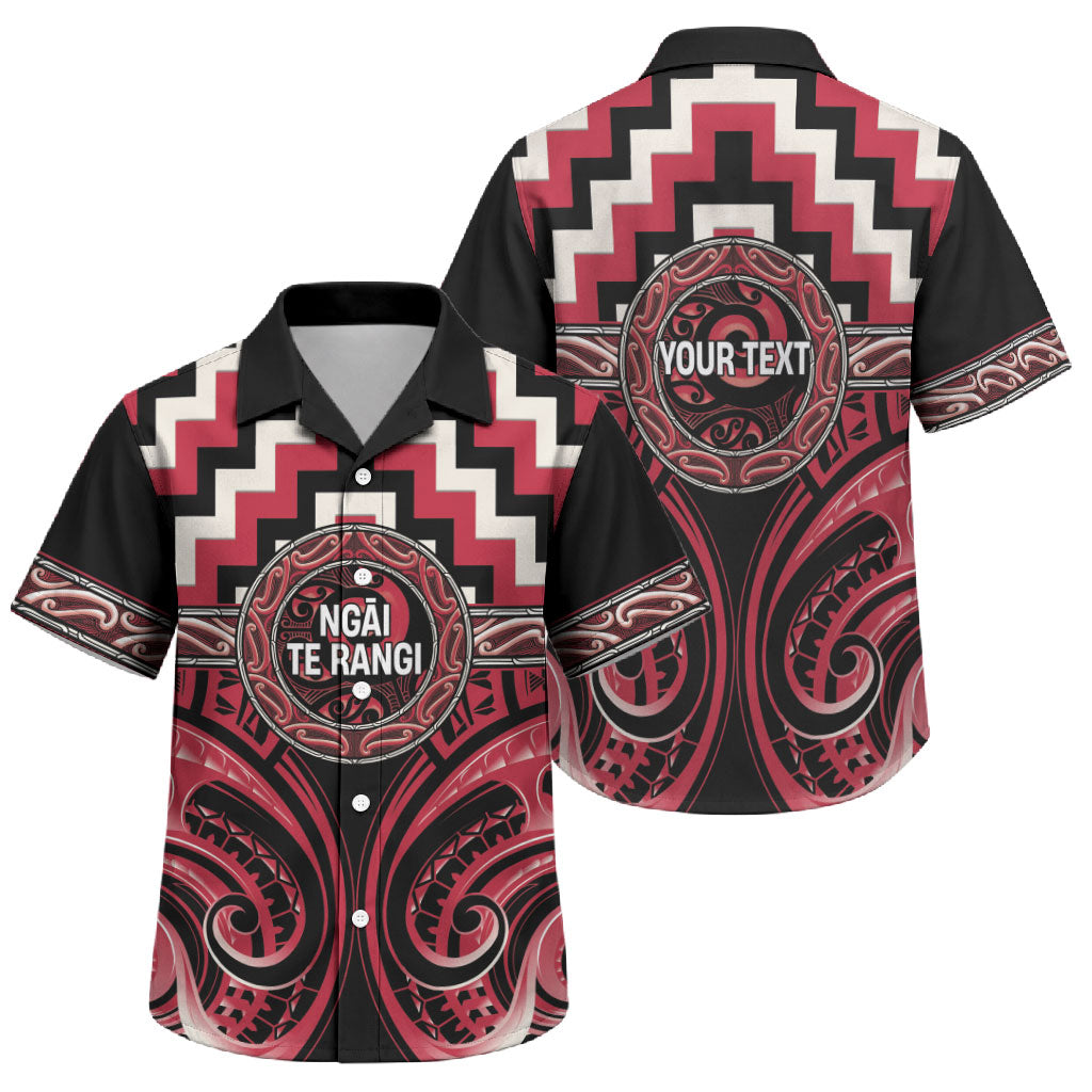 Aotearoa Ngai Te Rangi Personalised Family Matching Summer Maxi Dress and Hawaiian Shirt Maori Iwi Poutama Puhoro Tattoo LT14 Son's Shirt Red - Polynesian Pride