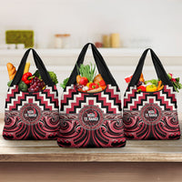 Aotearoa Ngai Te Rangi Grocery Bag Maori Iwi Poutama Puhoro Tattoo LT14 3-pack One Size Red - Polynesian Pride