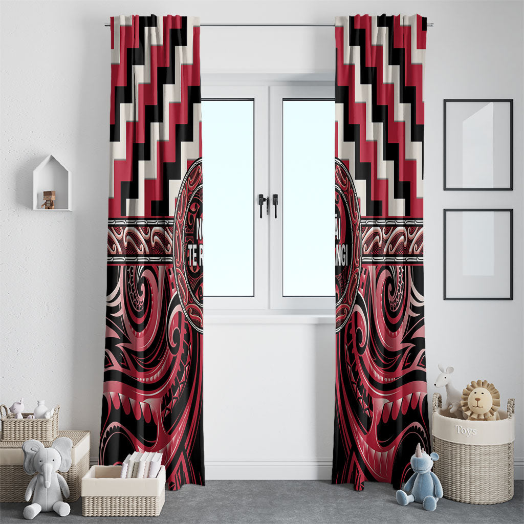 Aotearoa Ngai Te Rangi Window Curtain Maori Iwi Poutama Puhoro Tattoo LT14 - Polynesian Pride