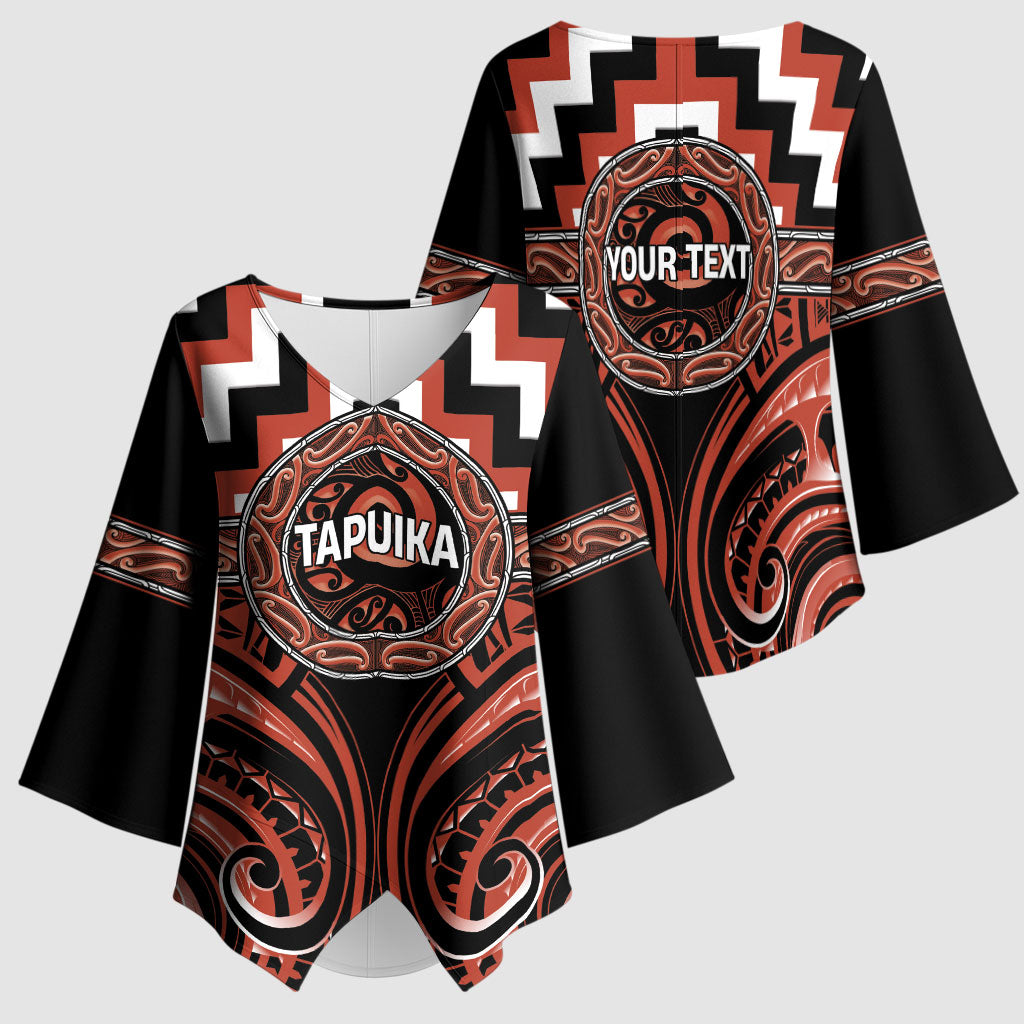 Aotearoa Tapuika Personalised Kimono Sleeve Blouse Maori Iwi Poutama Puhoro Tattoo LT14 - Polynesian Pride