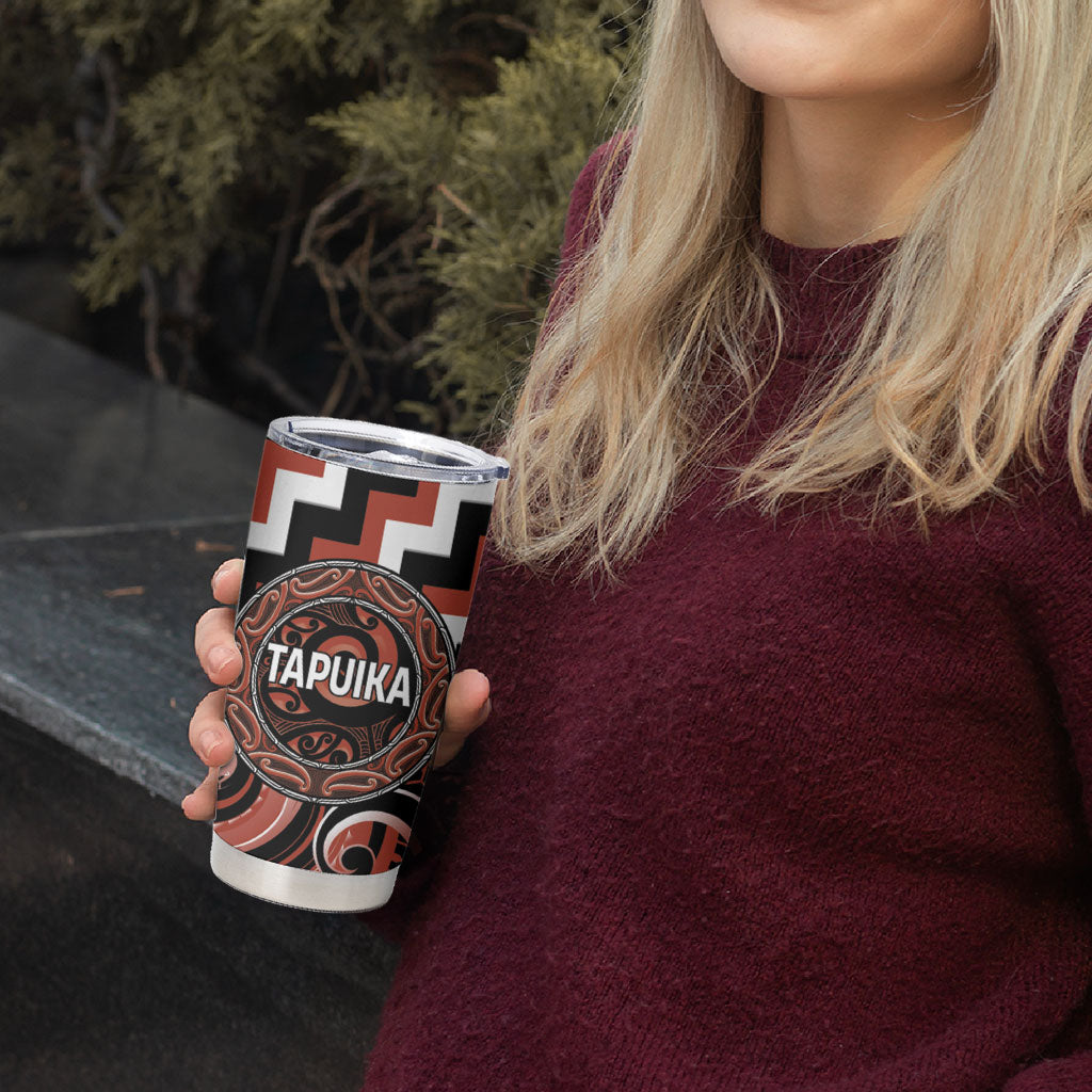 Aotearoa Tapuika Personalised Tumbler Cup Maori Iwi Poutama Puhoro Tattoo LT14 - Polynesian Pride