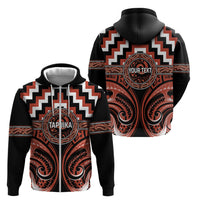 Aotearoa Tapuika Personalised Zip Hoodie Maori Iwi Poutama Puhoro Tattoo LT14 - Polynesian Pride