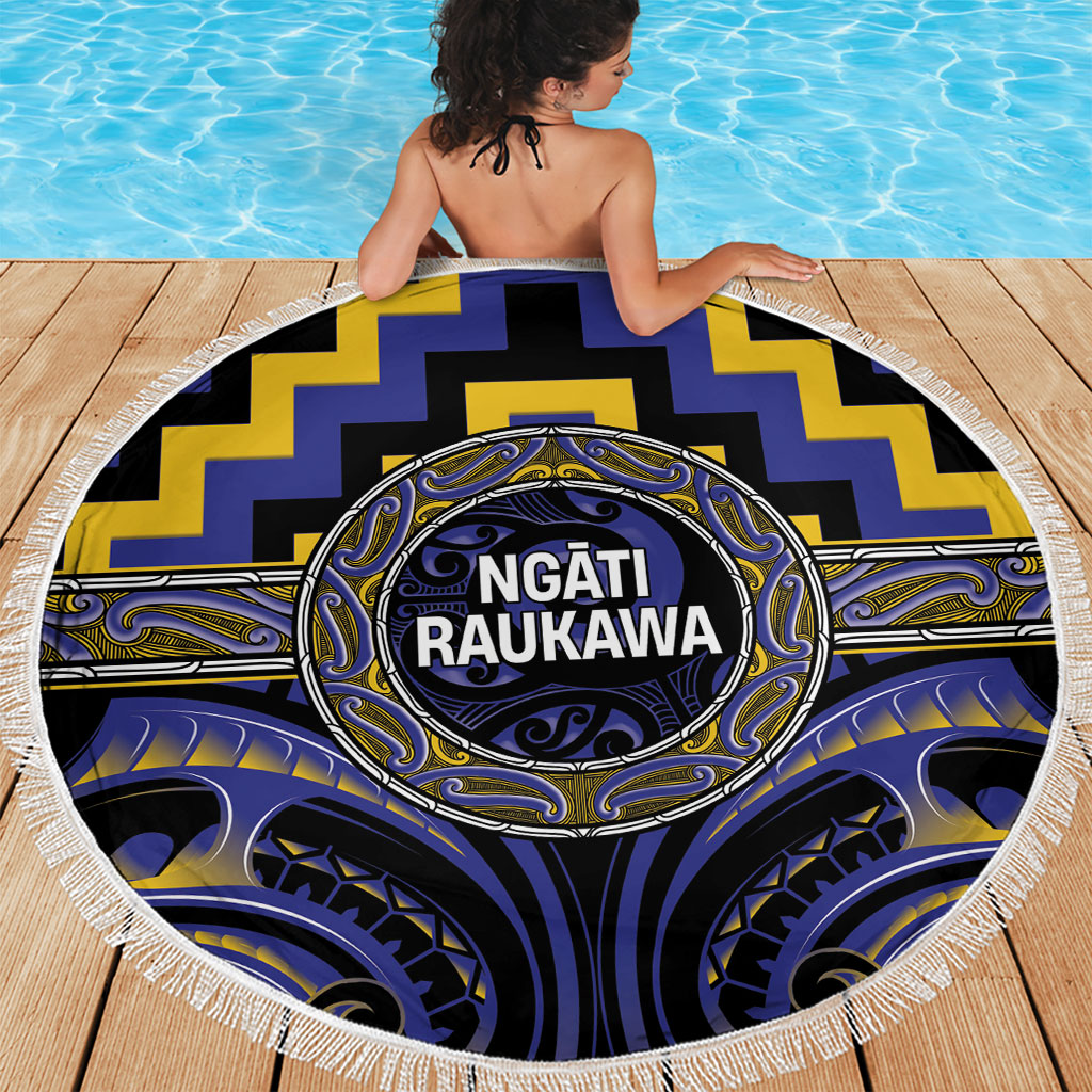 Aotearoa Ngati Raukawa Beach Blanket Maori Iwi Poutama Puhoro Tattoo LT14 - Polynesian Pride