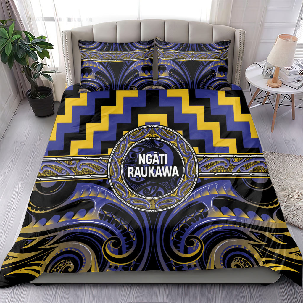 Aotearoa Ngati Raukawa Bedding Set Maori Iwi Poutama Puhoro Tattoo LT14 - Polynesian Pride