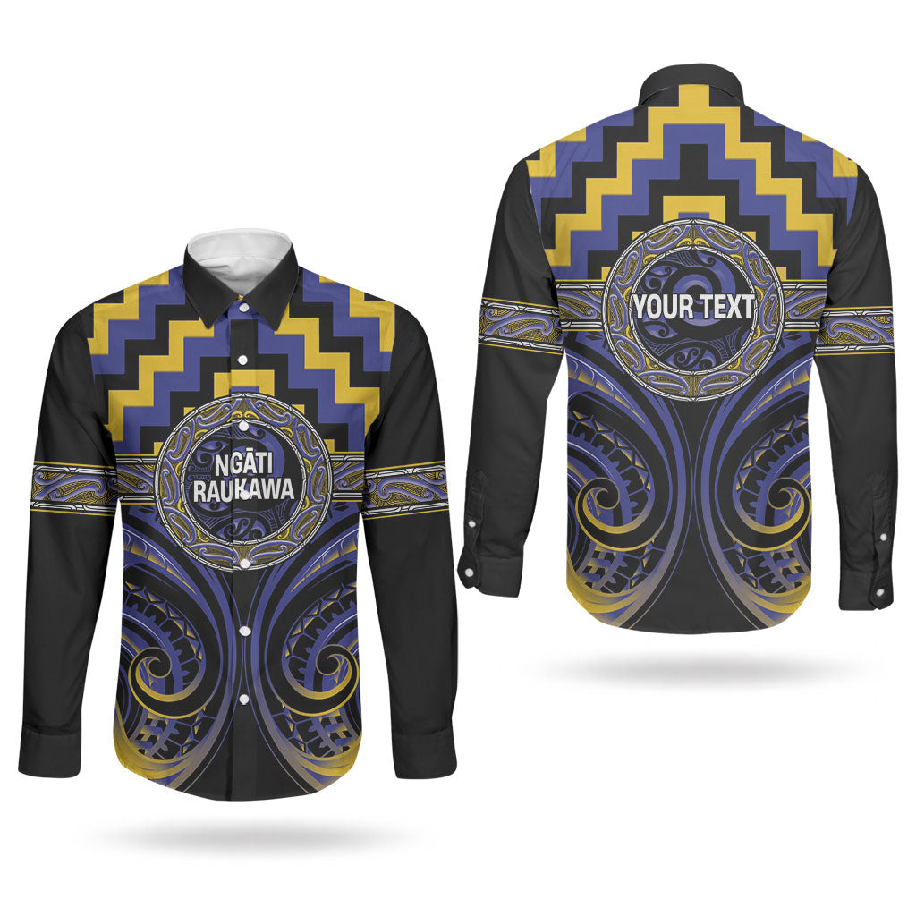 Aotearoa Ngati Raukawa Personalised Couples Matching Mermaid Dress and Long Sleeve Button Shirt Maori Iwi Poutama Puhoro Tattoo LT14 - Polynesian Pride