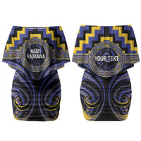 Aotearoa Ngati Raukawa Personalised Couples Matching Off Shoulder Short Dress and Hawaiian Shirt Maori Iwi Poutama Puhoro Tattoo LT14 - Polynesian Pride