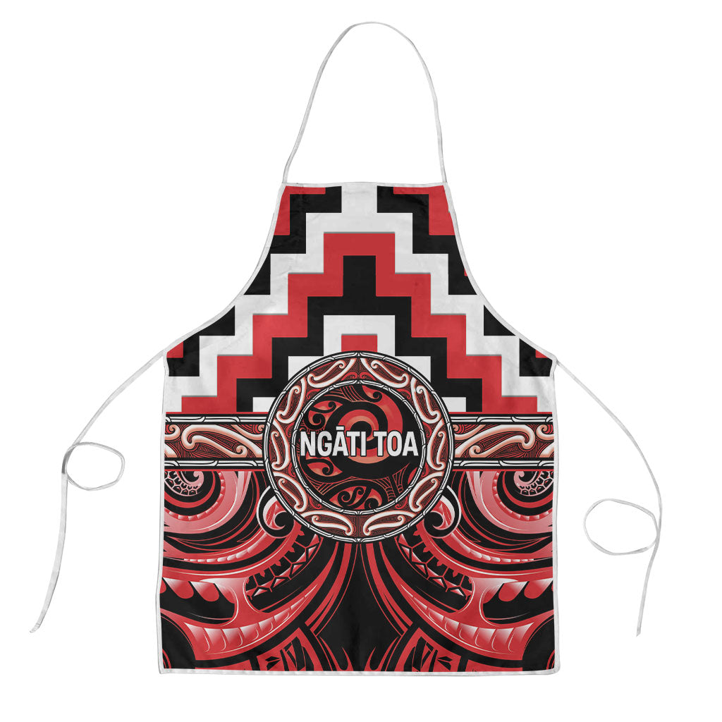 Aotearoa Ngati Toa Apron Maori Iwi Poutama Puhoro Tattoo LT14 Red - Polynesian Pride