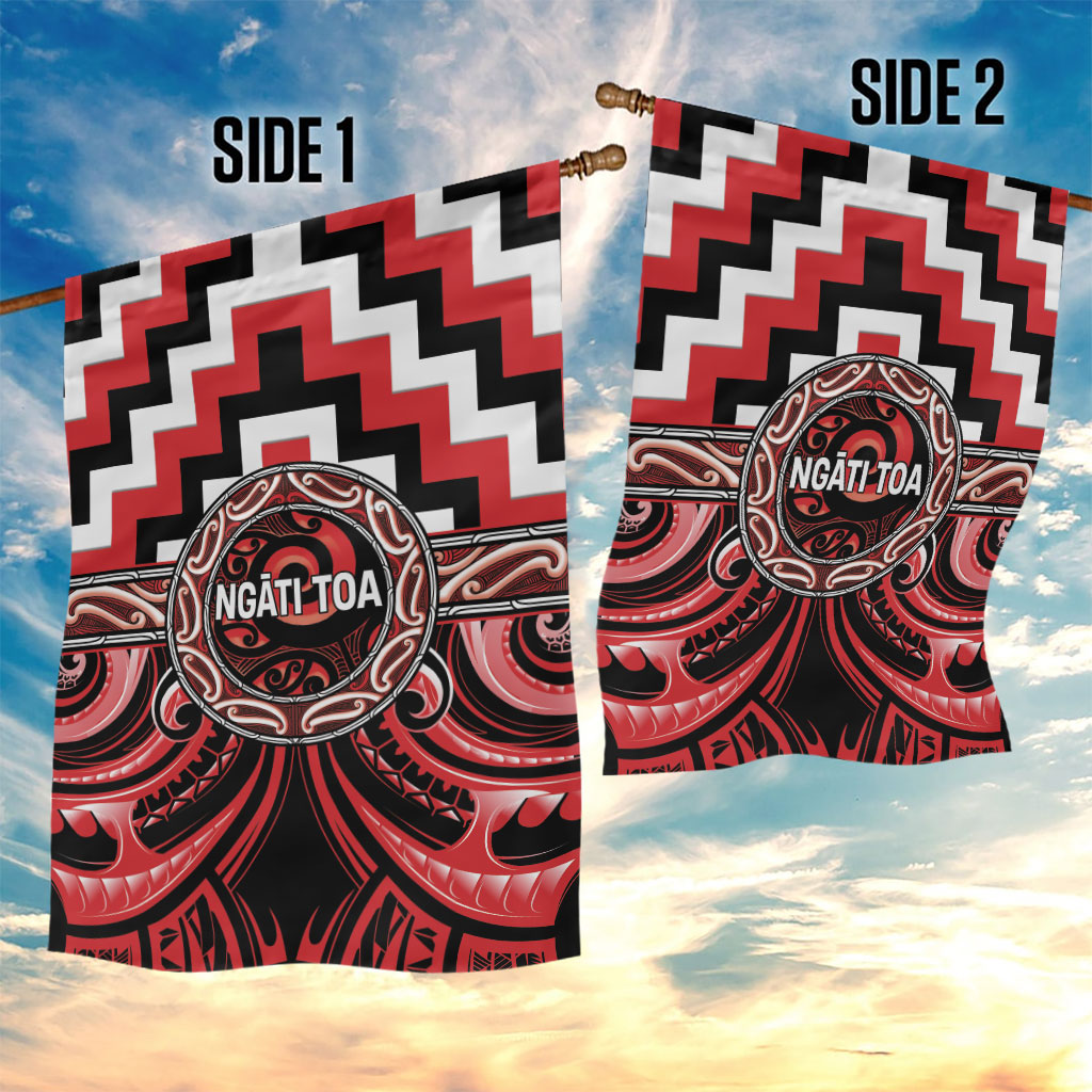 Aotearoa Ngati Toa Garden Flag Maori Iwi Poutama Puhoro Tattoo LT14 - Polynesian Pride