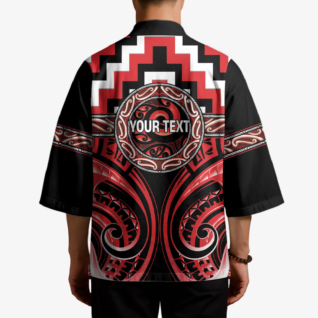 Aotearoa Ngati Toa Personalised Kimono Maori Iwi Poutama Puhoro Tattoo LT14 - Polynesian Pride