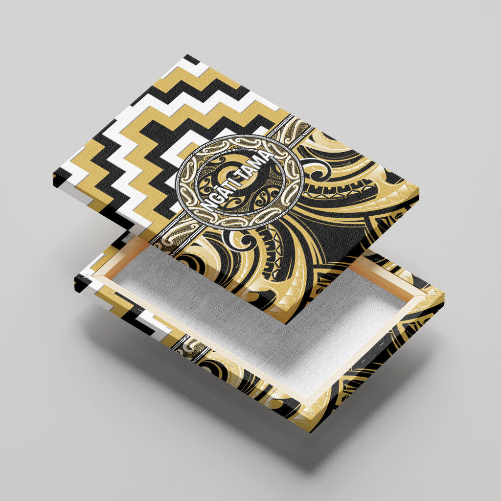Aotearoa Ngati Tama Canvas Wall Art Maori Iwi Poutama Puhoro Tattoo LT14 - Polynesian Pride