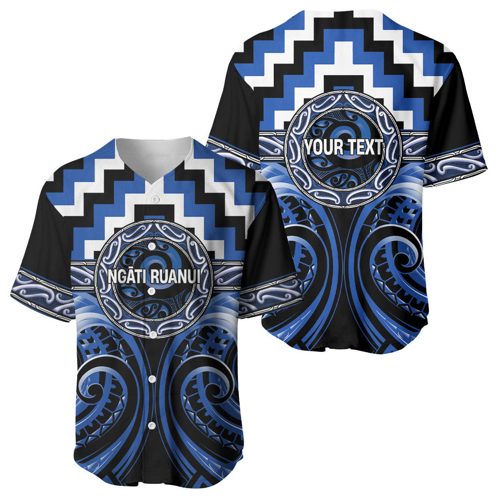 Aotearoa Ngati Ruanui Personalised Baseball Jersey Maori Iwi Poutama Puhoro Tattoo LT14 - Polynesian Pride