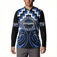 Aotearoa Ngati Ruanui Personalised Button Sweatshirt Maori Iwi Poutama Puhoro Tattoo LT14 - Polynesian Pride