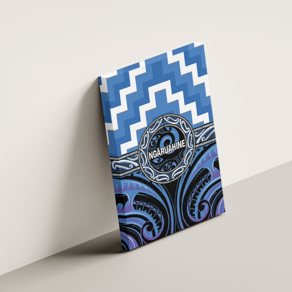 Aotearoa Ngaruahine Canvas Wall Art Maori Iwi Poutama Puhoro Tattoo LT14 - Polynesian Pride