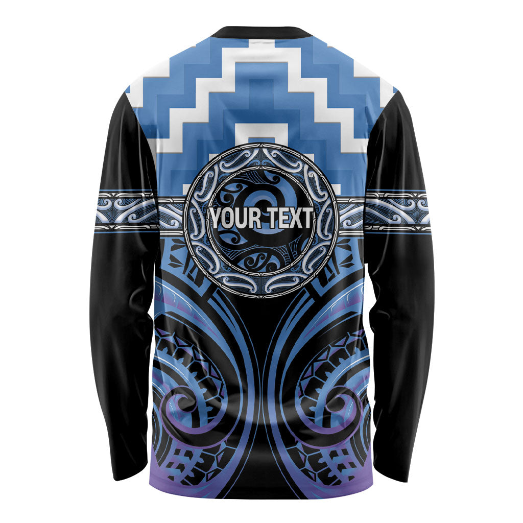 Aotearoa Ngaruahine Personalised Long Sleeve Shirt Maori Iwi Poutama Puhoro Tattoo LT14 - Polynesian Pride