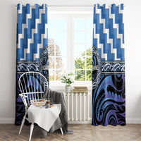 Aotearoa Ngaruahine Window Curtain Maori Iwi Poutama Puhoro Tattoo LT14 - Polynesian Pride